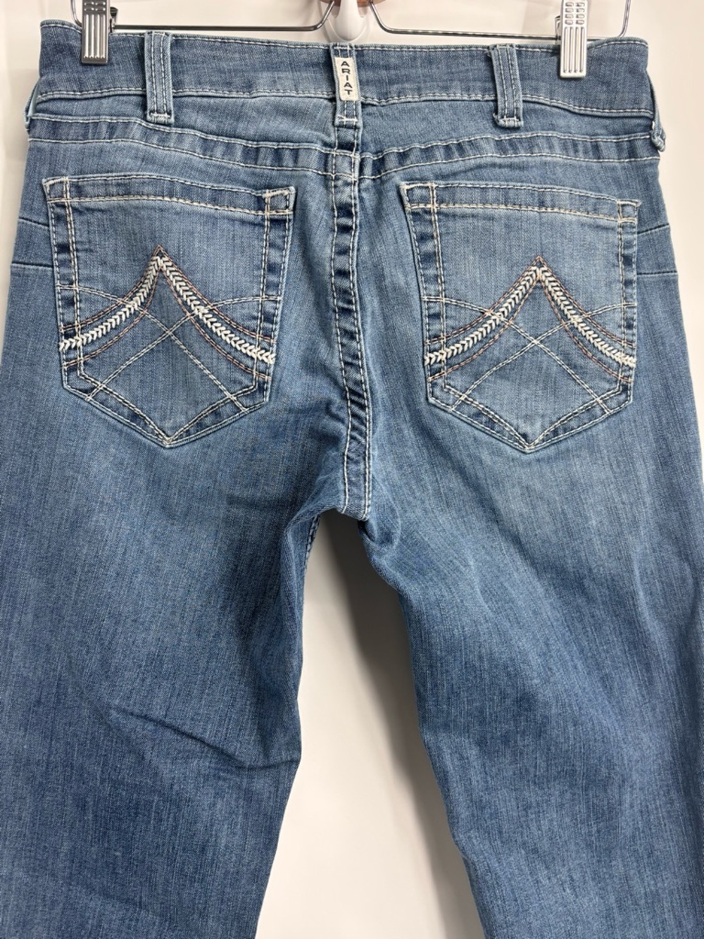 ARIAT REAL western performance stretch straight leg denim jeans stitched Sz 30 - Picture 7 of 14